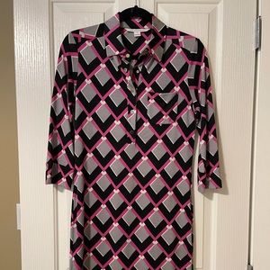 DVF 100% Silk Shirtdress